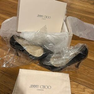 Jimmy Choo London suede brown heels. Size 38.5